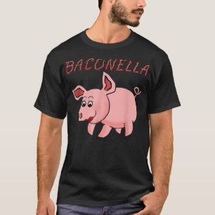Cartoon Pig Bacon ist alles in seinem Namen T-Shirt