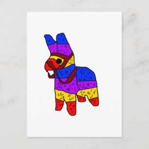 Cartoon Piñata für eine Fiesta in Mexiko Postkarte