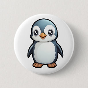 Cartoon Pinguin-Abbildung Button