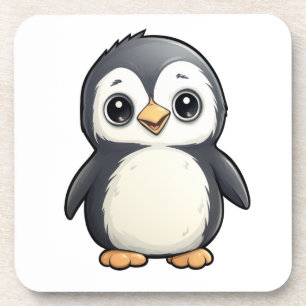 Cartoon Pinguin-Abbildung Getränkeuntersetzer