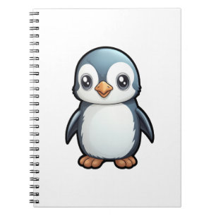 Cartoon Pinguin-Abbildung Notizblock