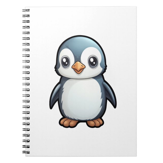 Cartoon Pinguin-Abbildung Notizblock (Vorderseite)