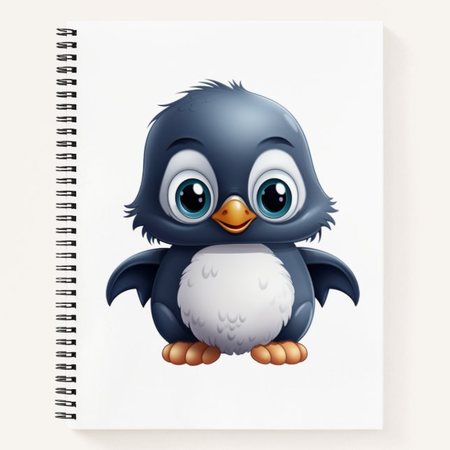 Cartoon Pinguin-Abbildung Notizbuch (Vorderseite)