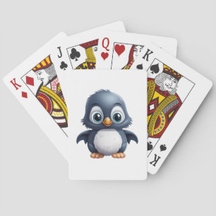Cartoon Pinguin-Abbildung Spielkarten