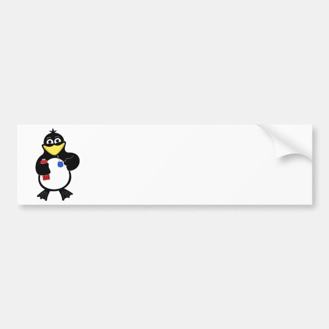 Cartoon Pinguin Autoaufkleber (Vorne)