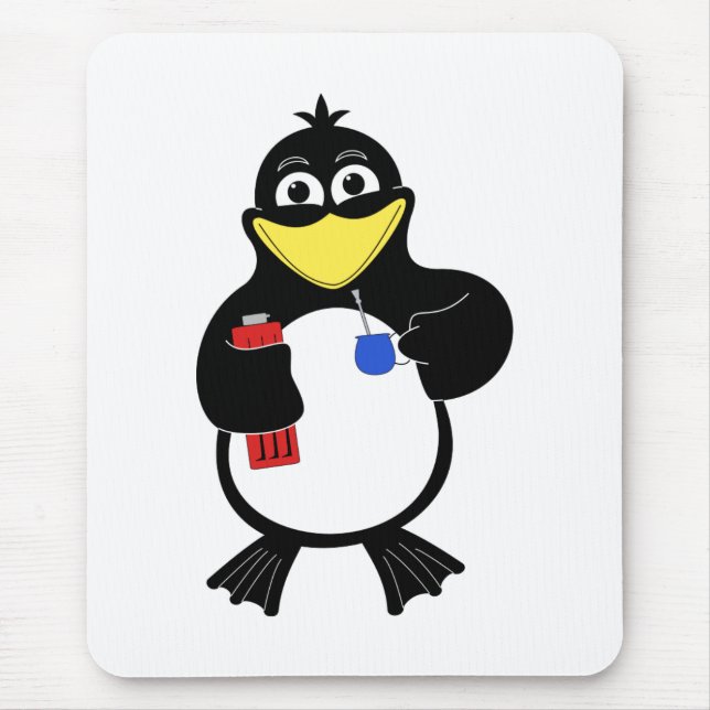 Cartoon Pinguin Mousepad (Vorne)