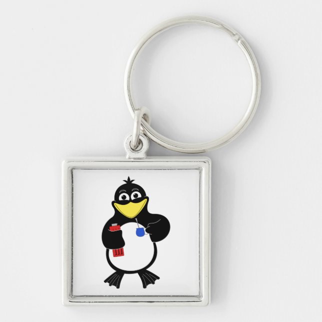 Cartoon Pinguin Schlüsselanhänger (Vorne)
