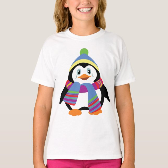 Cartoon Pinguin T-Shirt (Vorderseite)