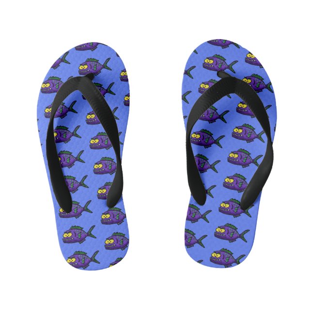 Cartoon Piranha Kinderbadesandalen (Fußbett)