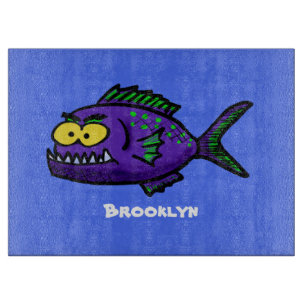Cartoon Piranha Schneidebrett