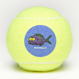 Cartoon Piranha Tennisbälle