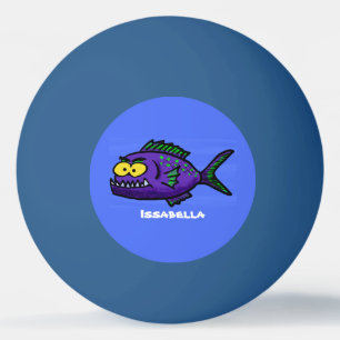 Cartoon Piranha Tischtennisball