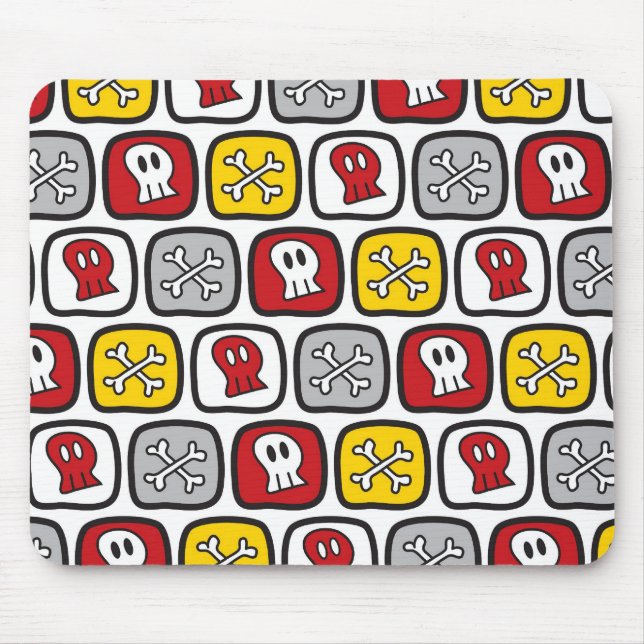 Cartoon Pirate / Skeleton Skulls & Bones Spaß Kind Mousepad (Vorne)