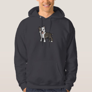 Cartoon Pitbull/amerikanisches Hoodie