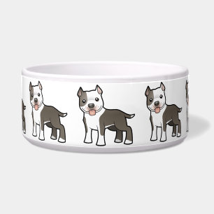 Cartoon Pitbull/amerikanisches Napf
