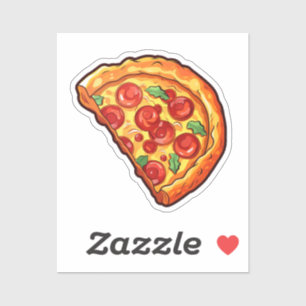 Cartoon-Pizza Aufkleber