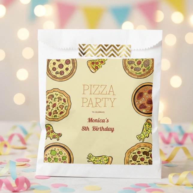 Cartoon Pizza Party Geburtstag Geschenktütchen (Von Creator hochgeladen)