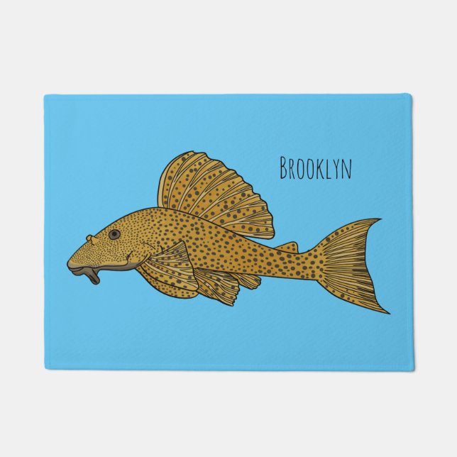 Cartoon Pleco Fußmatte (Vorderseite)