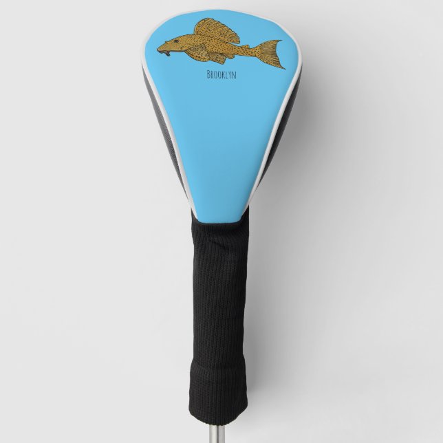 Cartoon Pleco Golf Headcover (Vorderseite)