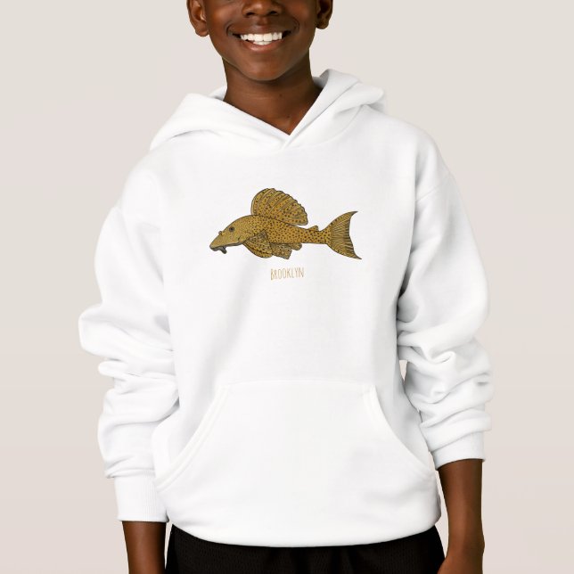 Cartoon Pleco Hoodie (Vorderseite)