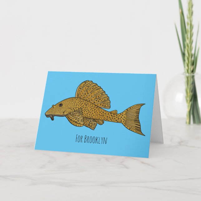 Cartoon Pleco Karte (Vorderseite)