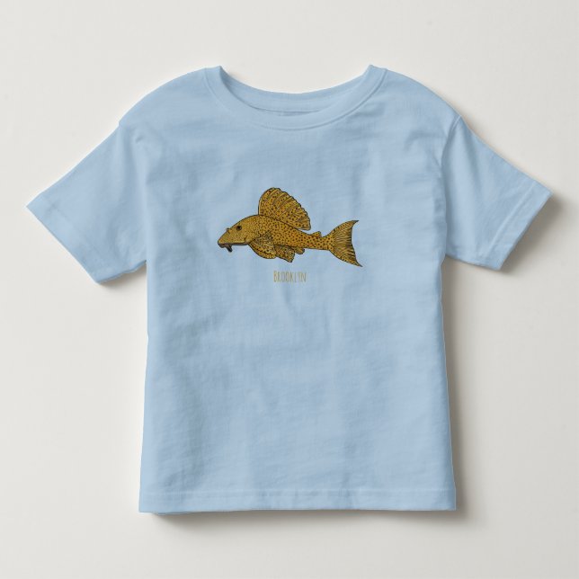 Cartoon Pleco Kleinkind T-shirt (Vorderseite)