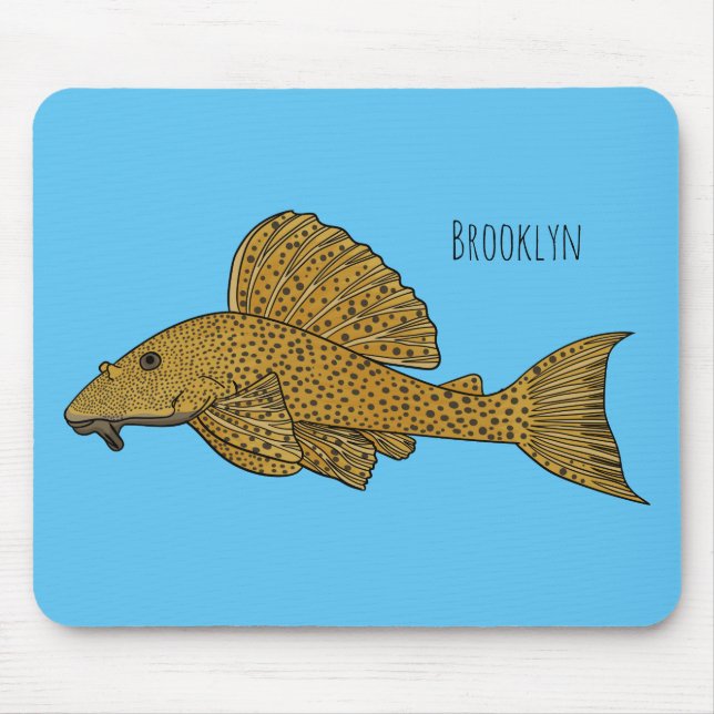 Cartoon Pleco Mousepad (Vorne)