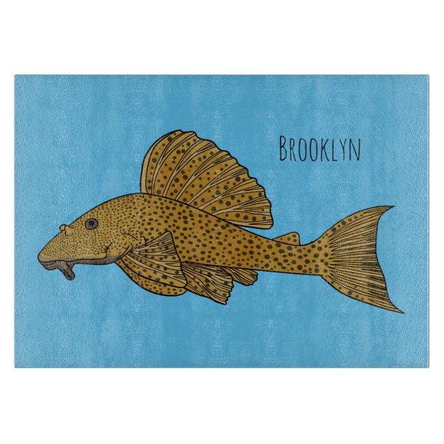 Cartoon Pleco Schneidebrett (Vorderseite)