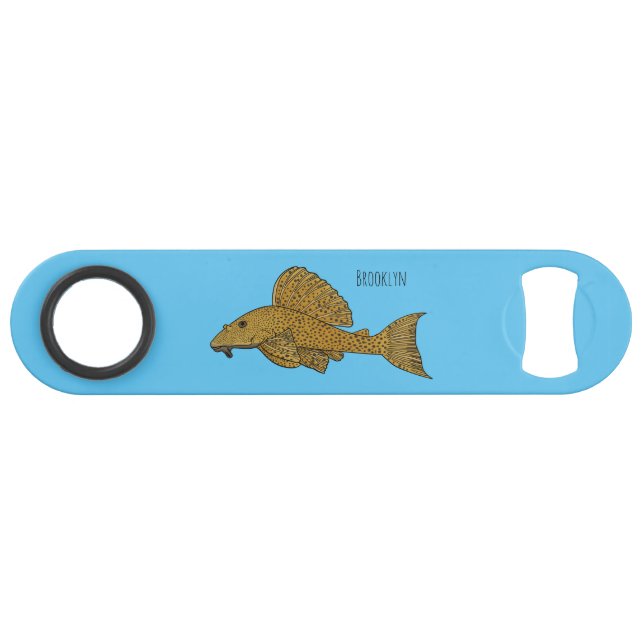 Cartoon Pleco Speed Flaschenöffner (Vorderseite (Horizontal))