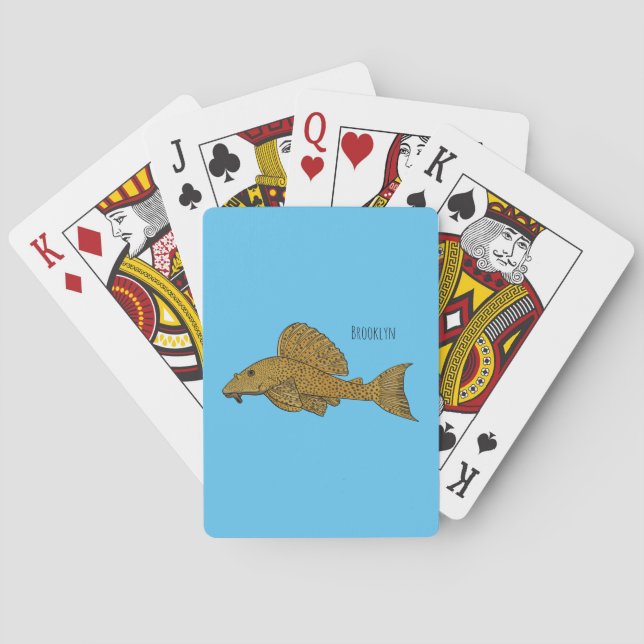 Cartoon Pleco Spielkarten (Rückseite)