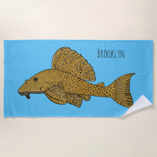 Cartoon Pleco Strandtuch