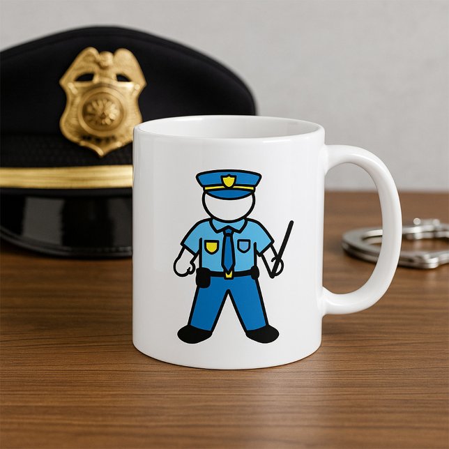 Cartoon Polizeibeamte für Strafverfolgung Kaffeetasse (Von Creator hochgeladen)