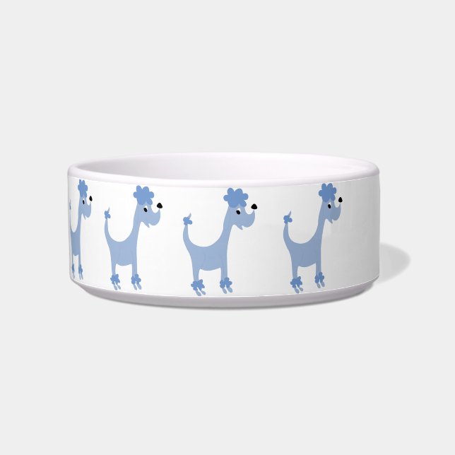 Cartoon Poodle Posh Paws Dog Napf (Links)