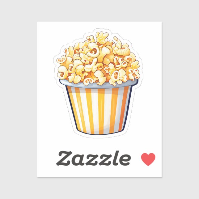 Cartoon popcorn aufkleber (Blatt)