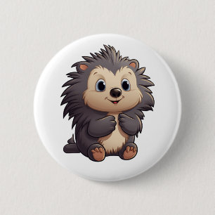 Cartoon-Porcupie-Abbildung Button