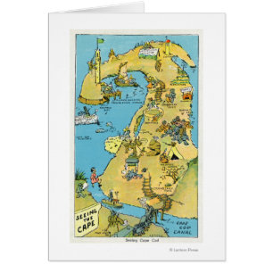 Cartoon-Punkte von Zinsen auf Cape Cod