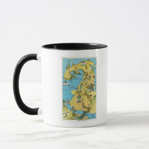 Cartoon-Punkte von Zinsen auf Cape Cod Tasse