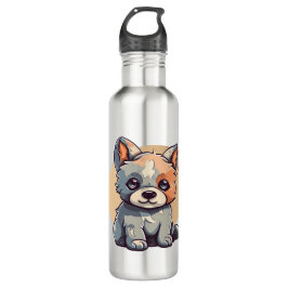 CARTOON PUPPY EDELSTAHLFLASCHE
