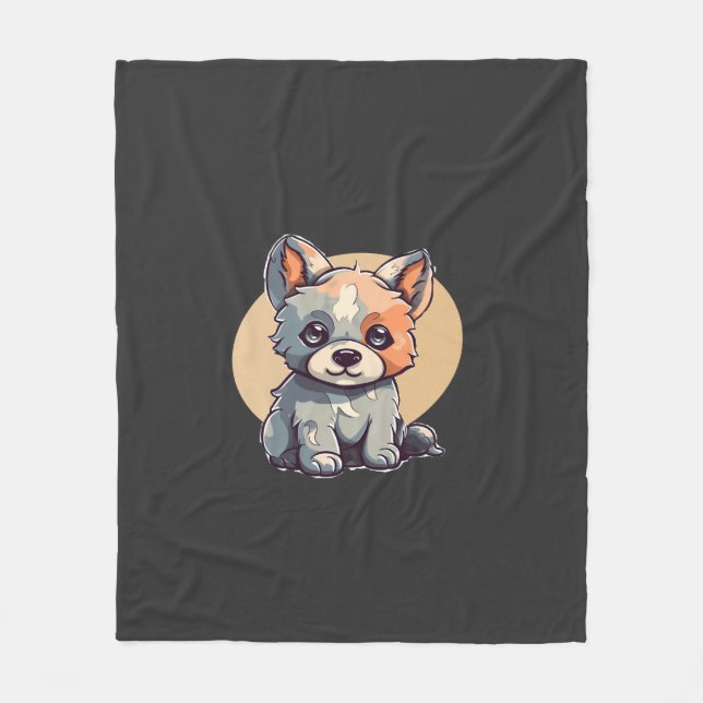 CARTOON PUPPY FLEECEDECKE (Vorderseite)