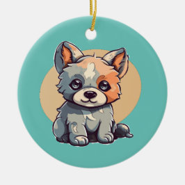 CARTOON PUPPY KERAMIK ORNAMENT