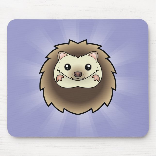 Cartoon-Pygmäe-Igel Mousepad (Vorne)