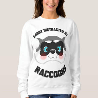 Cartoon Raccoon Tiergeschenk für Mülleimer Panda L Sweatshirt