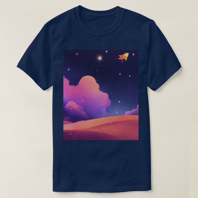 Cartoon-Raketenschiff T-Shirt (Design vorne)