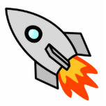 Cartoon-Raum Rocket Freistehende Fotoskulptur<br><div class="desc">Cartoon-Raum Rocket</div>