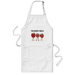 Cartoon Red Berries Ladenziffer "Berry Girls" Lange Schürze