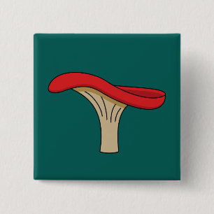 Cartoon Red Mushroom Button