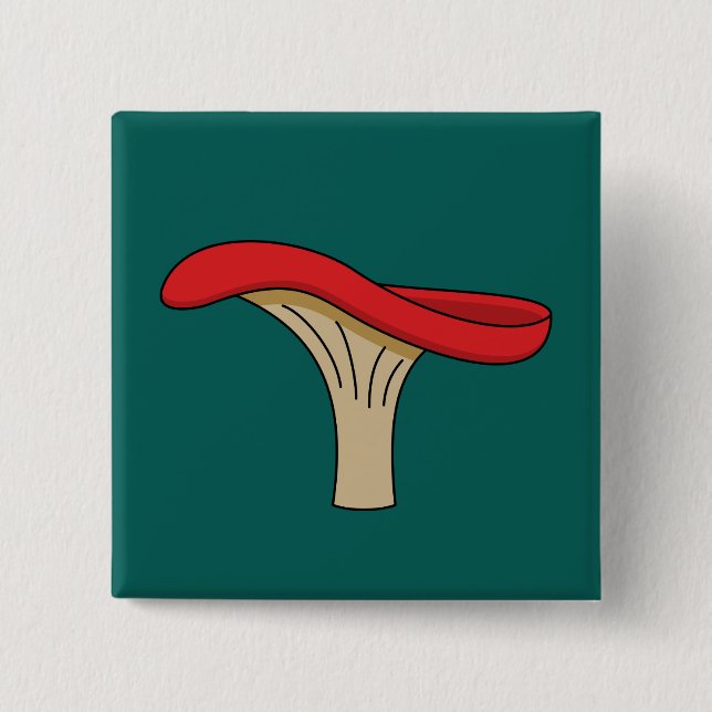 Cartoon Red Mushroom Button (Vorderseite)