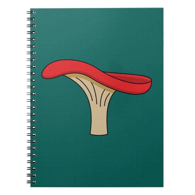 Cartoon Red Mushroom Notizblock (Vorderseite)
