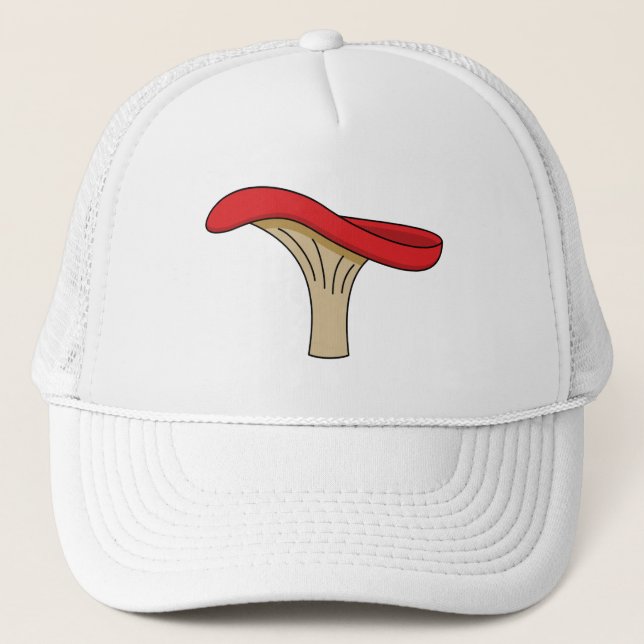 Cartoon Red Mushroom Truckerkappe (Vorderseite)