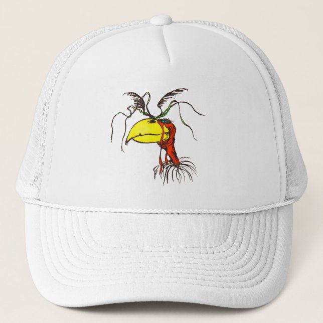 Cartoon Redneck Vulture Bird Truckerkappe (Vorderseite)
